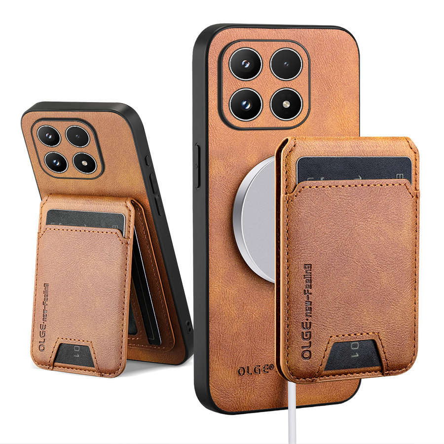 Leather Wallet Card Holder Phone Cover - Casing Ponsel Tempat Kartu Dompet untuk