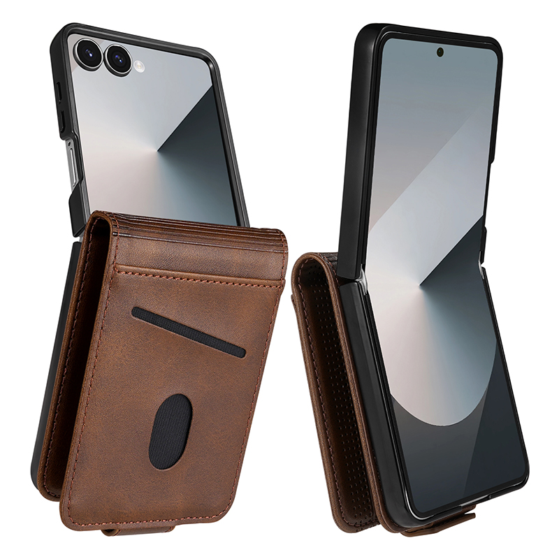 Leather Wallet Card Holder Phone Cover - Dompet Kartu Kulit dengan Penyangga untuk