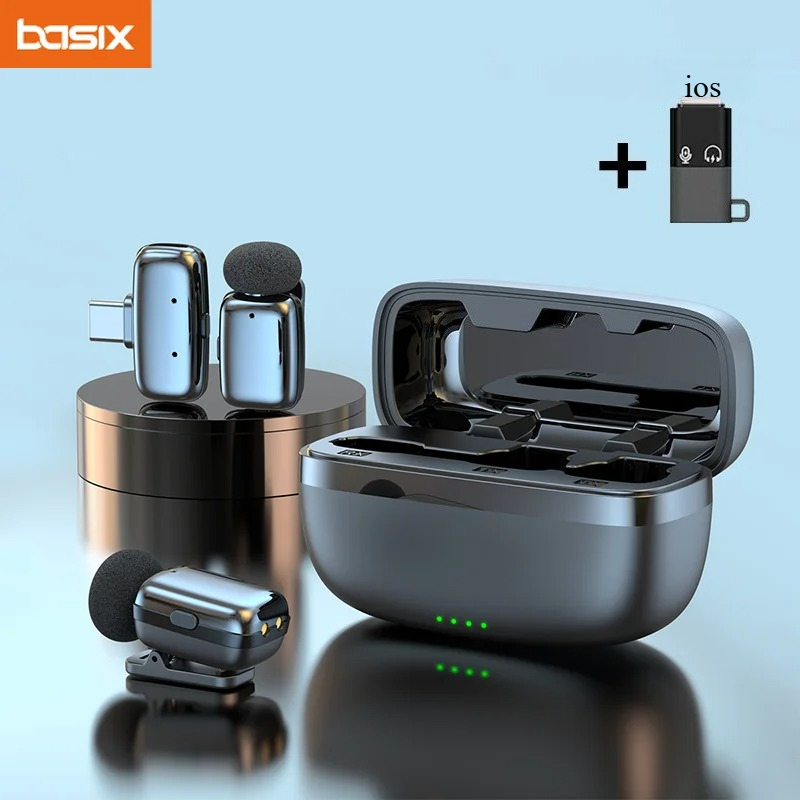 Phone Cases - Set Mikrofon Lavalier Nirkabel dengan Kotak