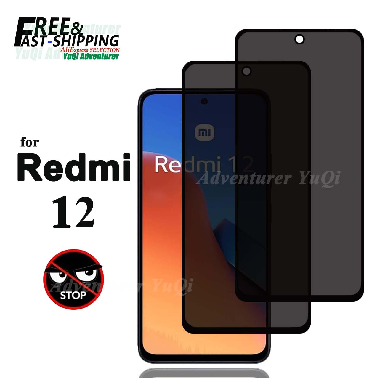 Anti Spy Privacy Glass Case - Pelindung layar Anti mata-mata untuk Xiaomi