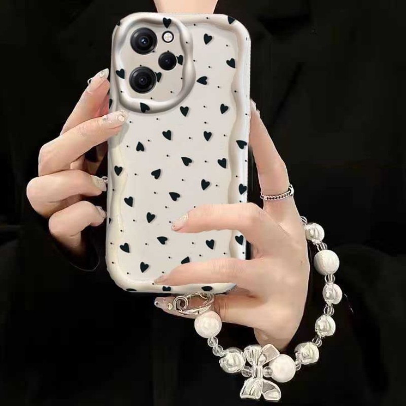 Cute Cartoon Wrist Strap Silicone Case - Casing untuk RENO 15 15F 14