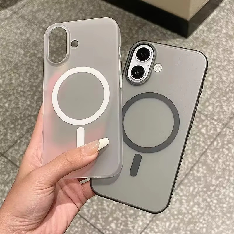 Clear Shockproof Bumper Case - Casing Transparan Matte Magsafe untuk iPhone