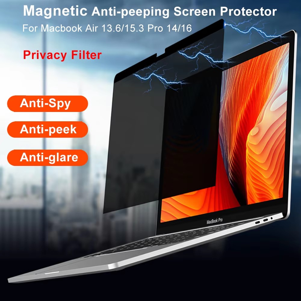 Matte Anti Glare Screen Protector - Pelindung Layar Privasi Magnetik untuk Macbook