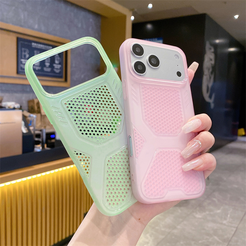 Heat Dissipation Mesh Breathable Case - Casing HP TPU Lembut Berjaring Disipasi