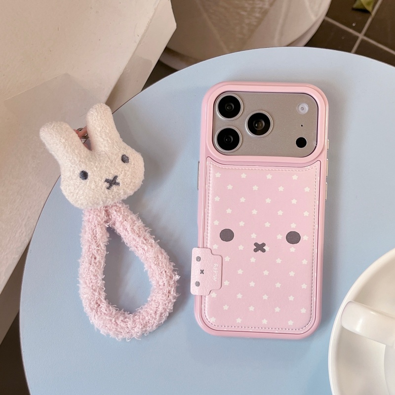 Cute Cartoon Wrist Strap Silicone Case - Casing HP Kulit Anti Jatuh Motif