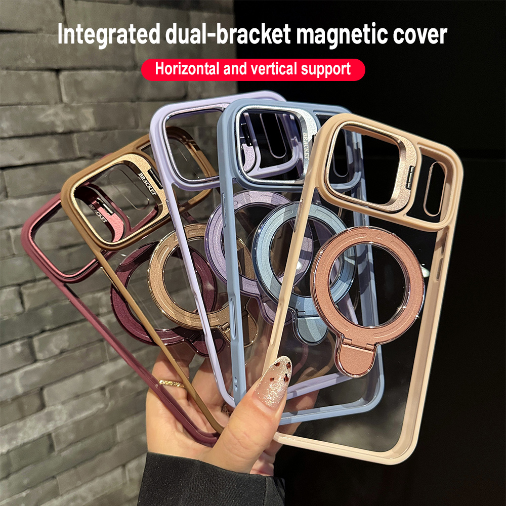 Clear Shockproof Bumper Case - Casing Ponsel Magnetik Magsafe untuk iPhone