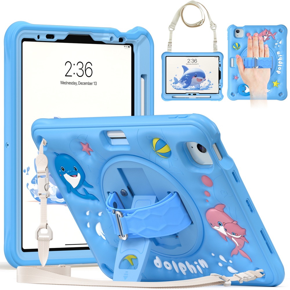 Cute Cartoon Wrist Strap Silicone Case - Casing Lucu untuk iPad Mini A17Pro