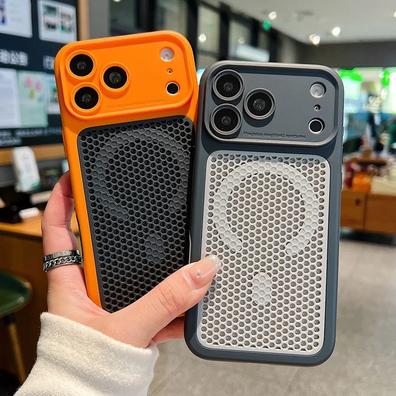Heat Dissipation Mesh Breathable Case - Casing Ponsel Magnetik Bernapas dengan Jaring