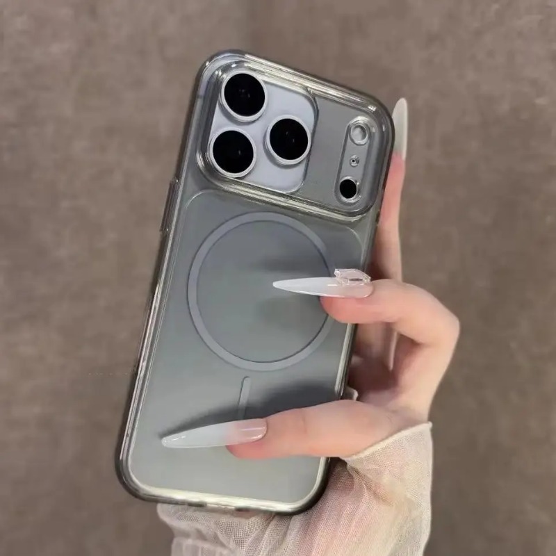 Clear Shockproof Bumper Case - Warna Titanium untuk Casing Bening Magnetik