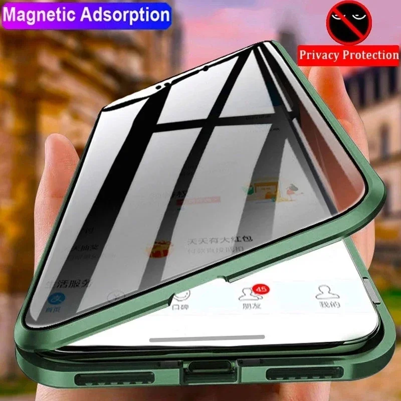 Anti Spy Privacy Glass Case - Casing Ponsel Kaca Temper Anti Sadap