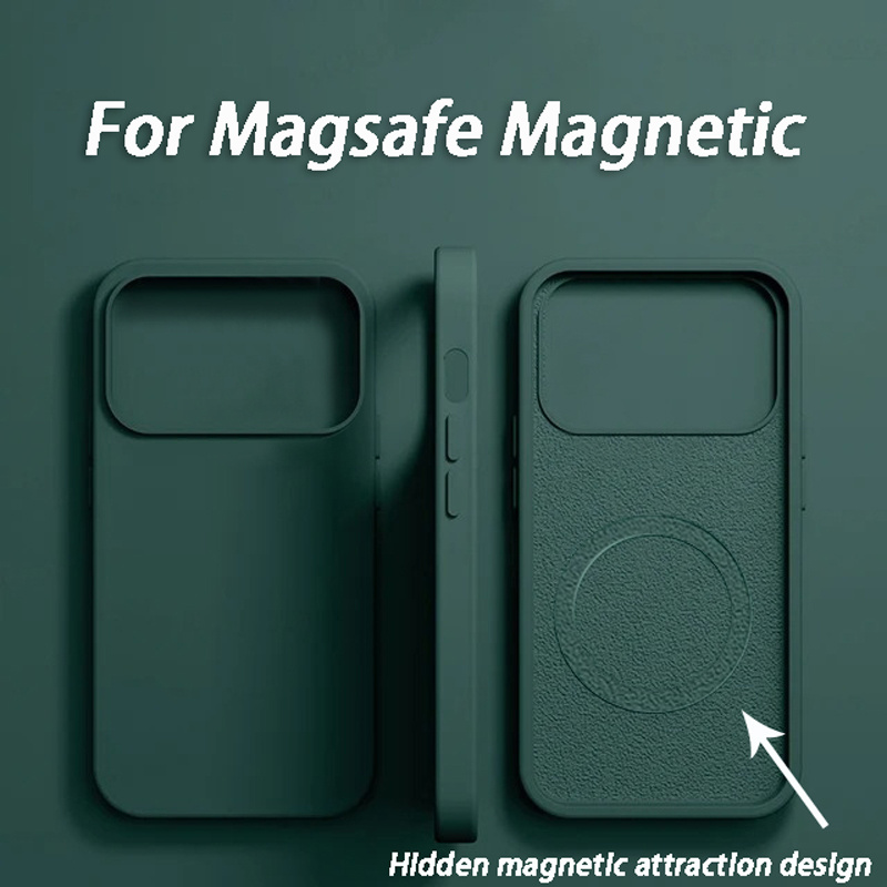 Liquid Silicone Magnetic Phone Case - Casing Pengisi Daya Nirkabel Mewah untuk
