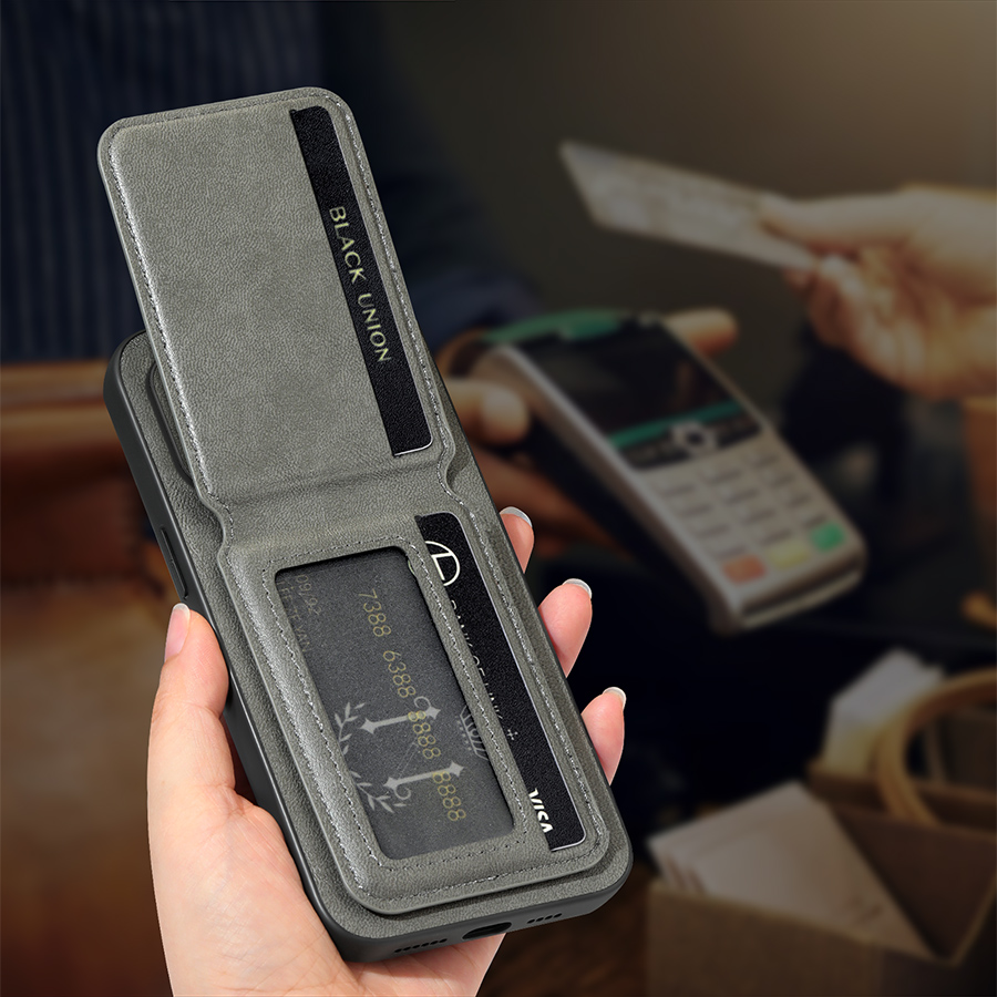 Casing Ponsel Tempat Kartu Dom - Leather Wallet Card Holder Phone Cover ulasan dan harga