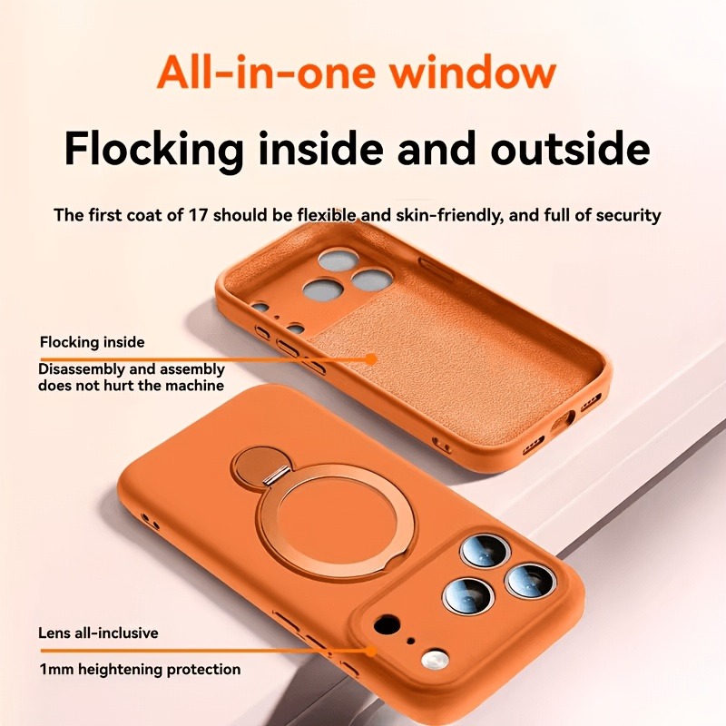 Casing Ponsel Silikon Cair den - Liquid Silicone Magnetic Phone Case ulasan dan harga