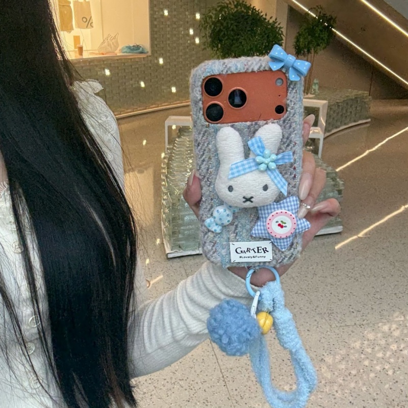  Casing HP Miffy Boneka Kartu - Cute Cartoon Wrist Strap Silicone Case ulasan dan harga