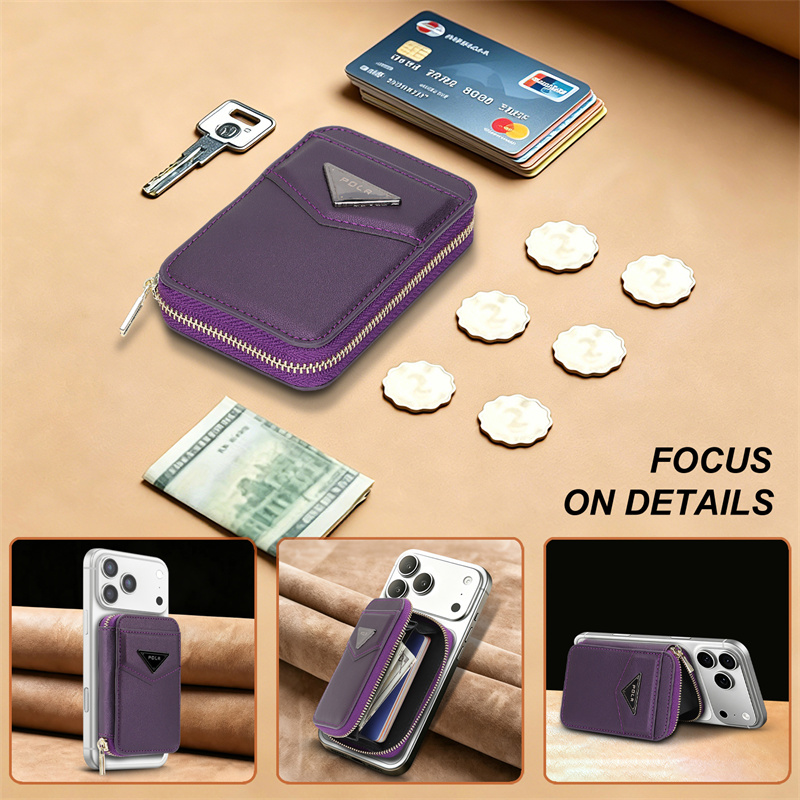 Dompet Resleting Tempat Kartu  - Leather Wallet Card Holder Phone Cover ulasan dan harga