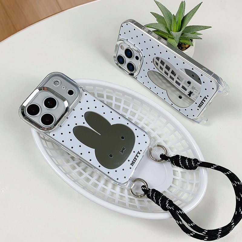 Casing HP iPhone 15 16 17 Pro  - Cute Cartoon Wrist Strap Silicone Case ulasan dan harga