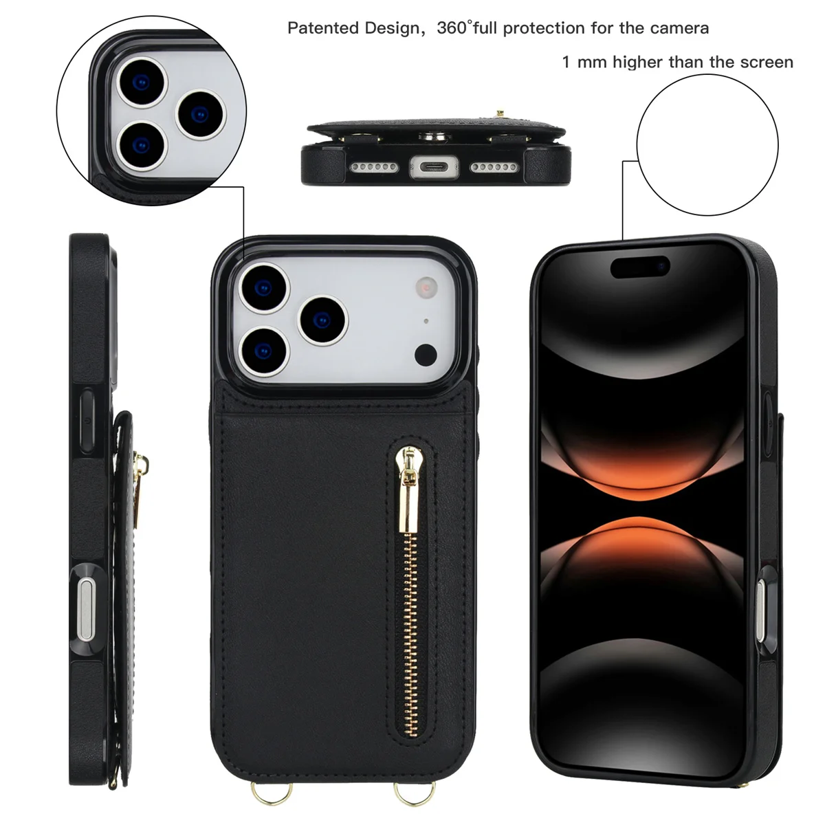 Dompet Kulit dengan Resleting  - Leather Wallet Card Holder Phone Cover ulasan dan harga