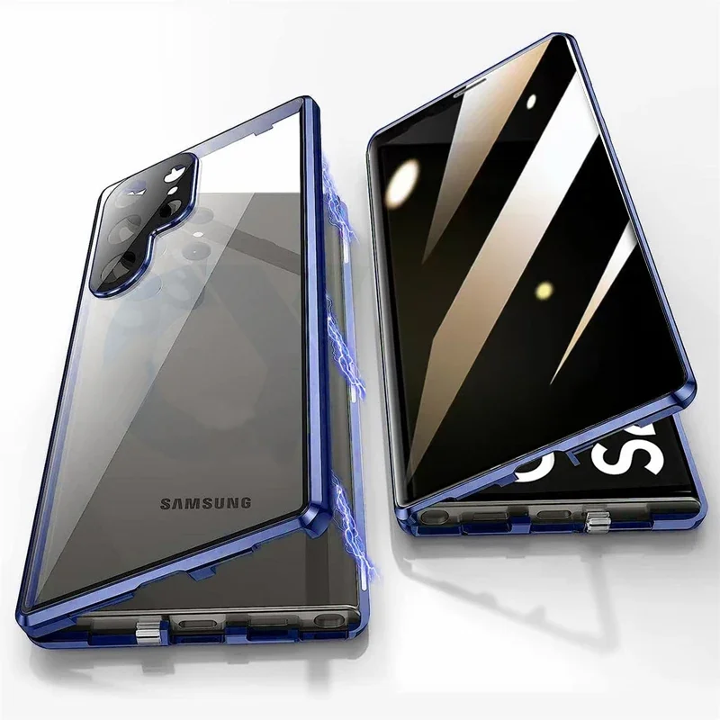 Casing ponsel logam kaca dua s - Anti Spy Privacy Glass Case ulasan dan harga