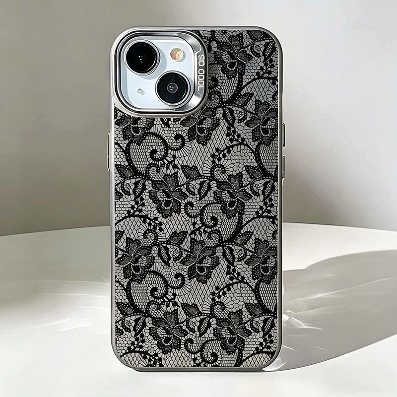 Casing Ponsel Vintage Hitam Re - Vintage Floral Pattern Soft Case ulasan dan harga