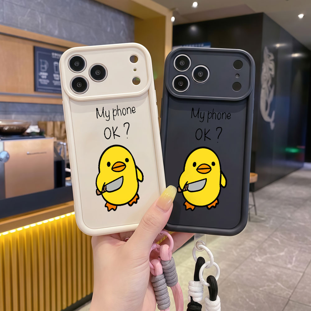 Casing Ponsel Tali Pergelangan - Cute Cartoon Wrist Strap Silicone Case ulasan dan harga