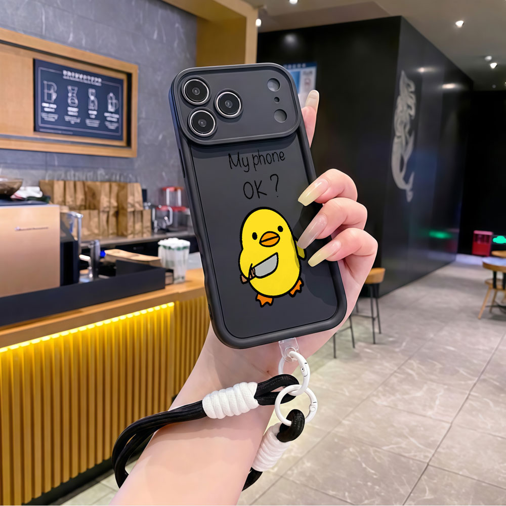 Casing Ponsel Tali Pergelangan - Cute Cartoon Wrist Strap Silicone Case ulasan dan harga