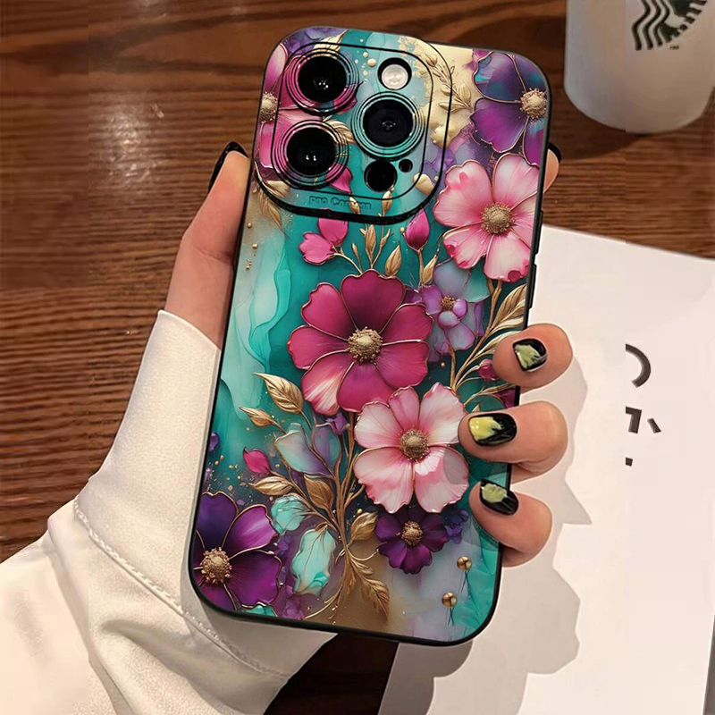 Casing Ponsel TPU Lembut Pola  - Vintage Floral Pattern Soft Case ulasan dan harga