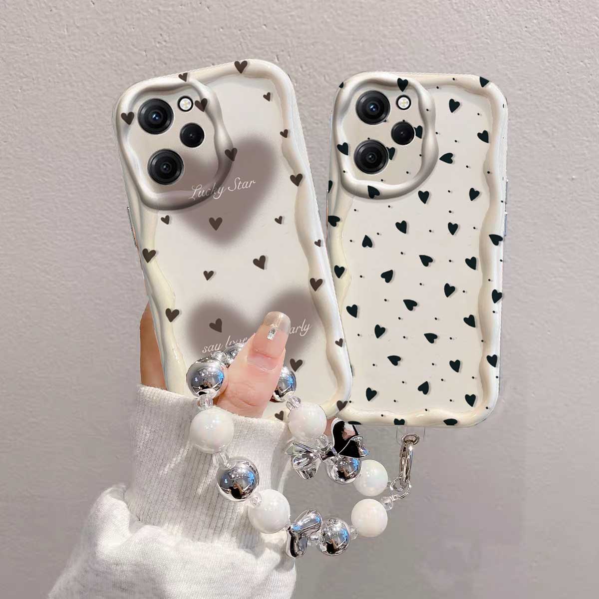 Casing untuk RENO 15 15F 14 PR - Cute Cartoon Wrist Strap Silicone Case ulasan dan harga