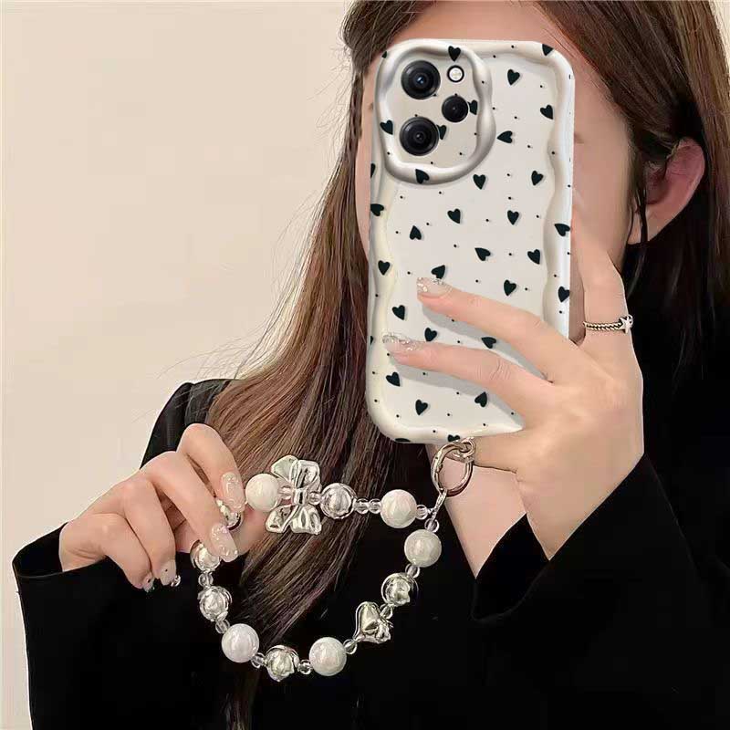 Casing untuk RENO 15 15F 14 PR - Cute Cartoon Wrist Strap Silicone Case ulasan dan harga