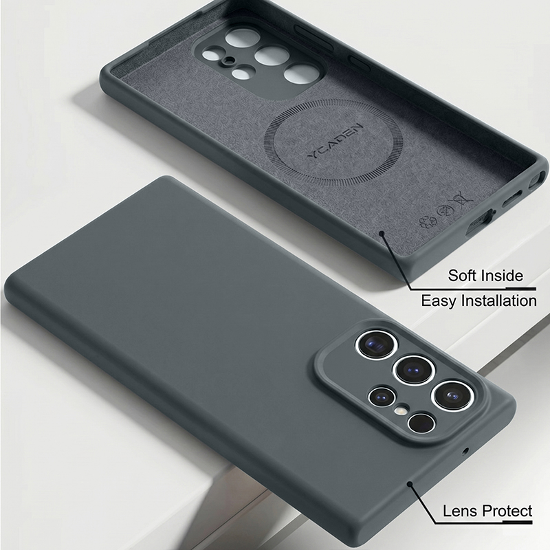 Casing Ponsel Silikon Cair Mag - Liquid Silicone Magnetic Phone Case ulasan dan harga