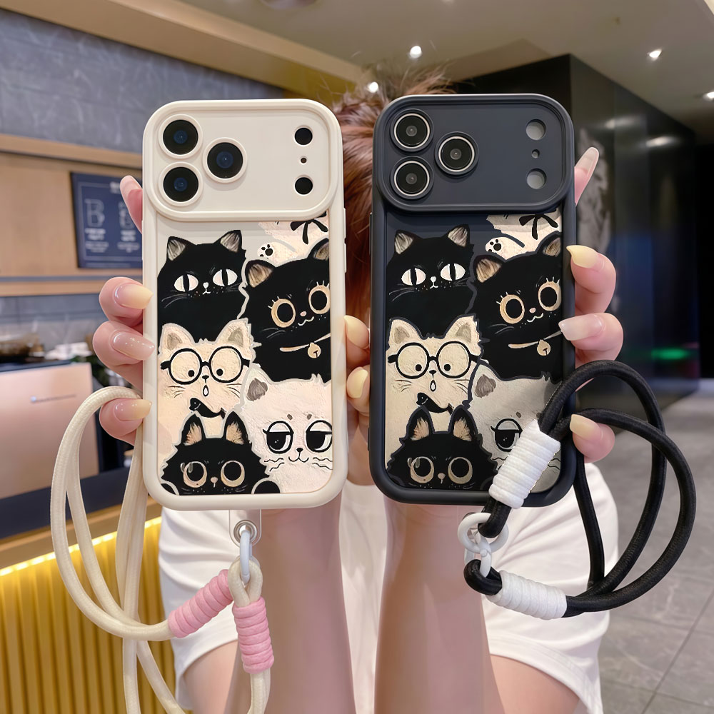 Casing HP Anti Benturan Motif  - Cute Cartoon Wrist Strap Silicone Case ulasan dan harga