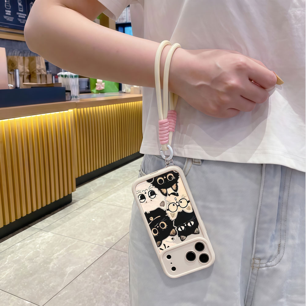 Casing HP Anti Benturan Motif  - Cute Cartoon Wrist Strap Silicone Case ulasan dan harga