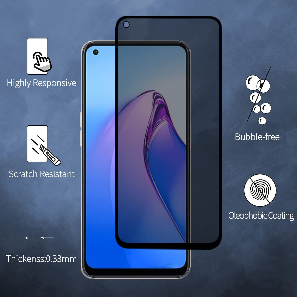 Pelindung layar Anti mata-mata - Anti Spy Privacy Glass Case ulasan dan harga