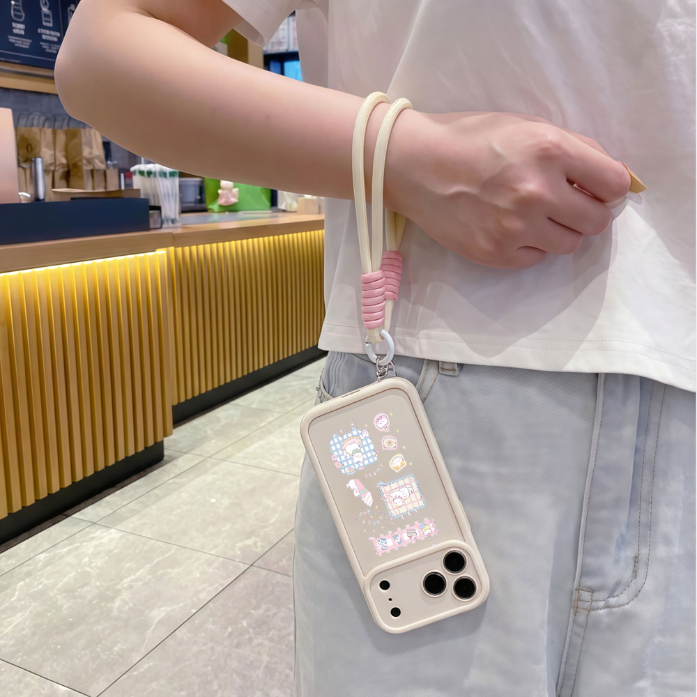 Casing Ponsel Tali Pergelangan - Cute Cartoon Wrist Strap Silicone Case ulasan dan harga