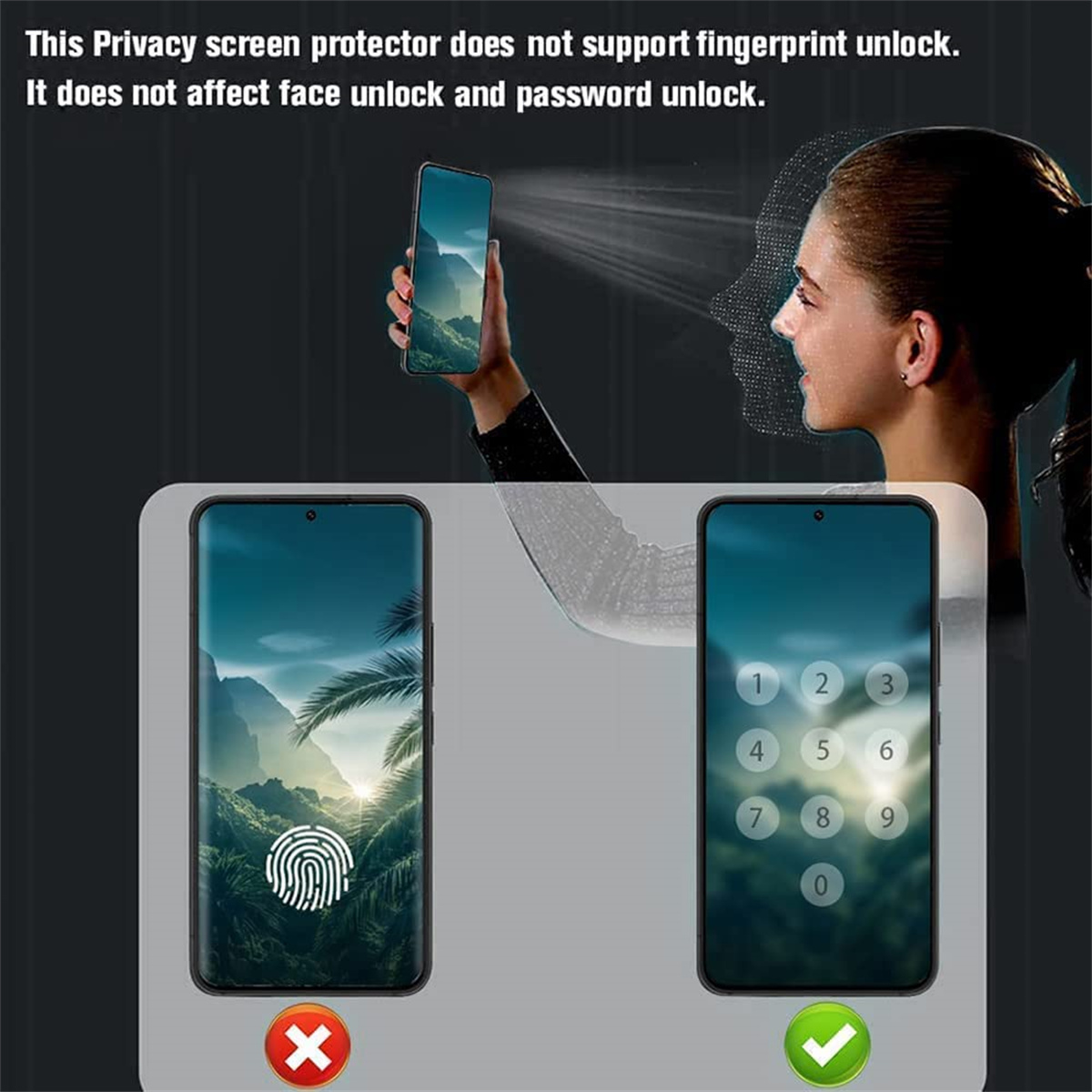 Pelindung Layar Anti Spy Untuk - Anti Spy Privacy Glass Case ulasan dan harga