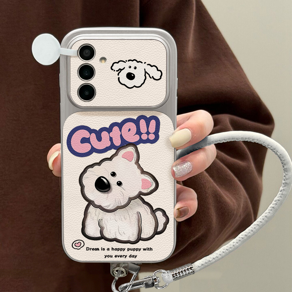 Casing Ponsel Lanyard Anjing K - Cute Cartoon Wrist Strap Silicone Case ulasan dan harga