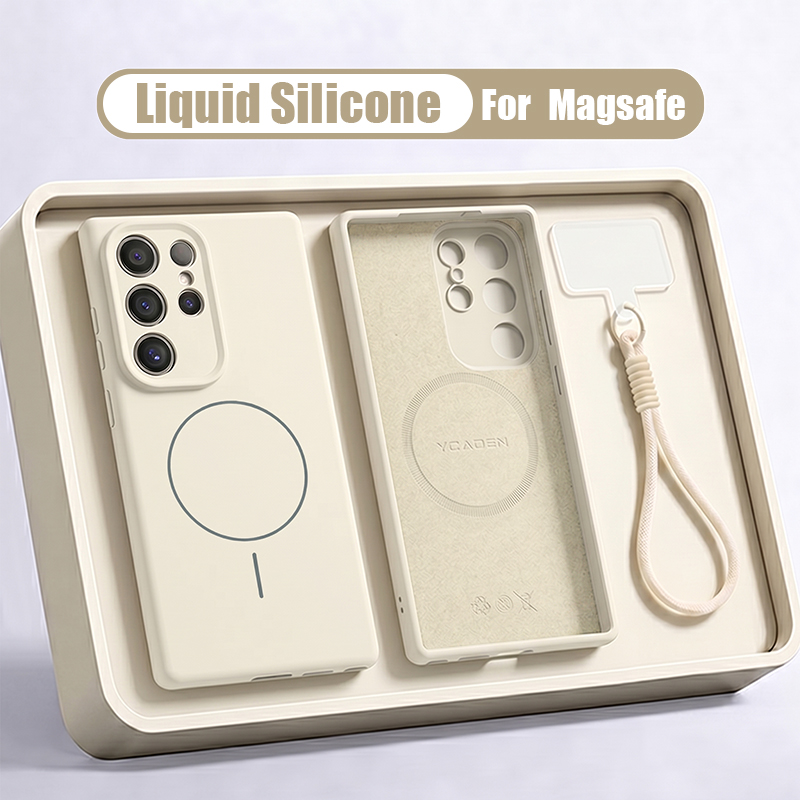 Casing Ponsel Tali Magnetik Si - Liquid Silicone Magnetic Phone Case ulasan dan harga