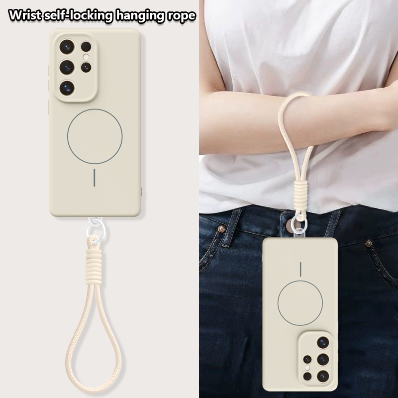 Casing Ponsel Tali Magnetik Si - Liquid Silicone Magnetic Phone Case ulasan dan harga