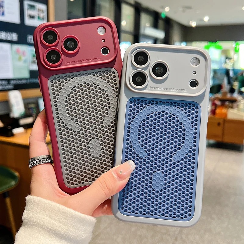 Casing Ponsel Magnetik Bernapa - Heat Dissipation Mesh Breathable Case ulasan dan harga