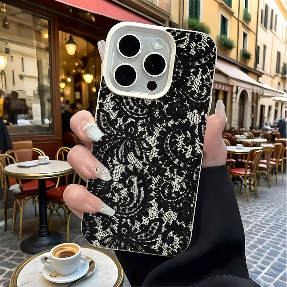 Casing Ponsel Motif Lychee Ren - Vintage Floral Pattern Soft Case ulasan dan harga