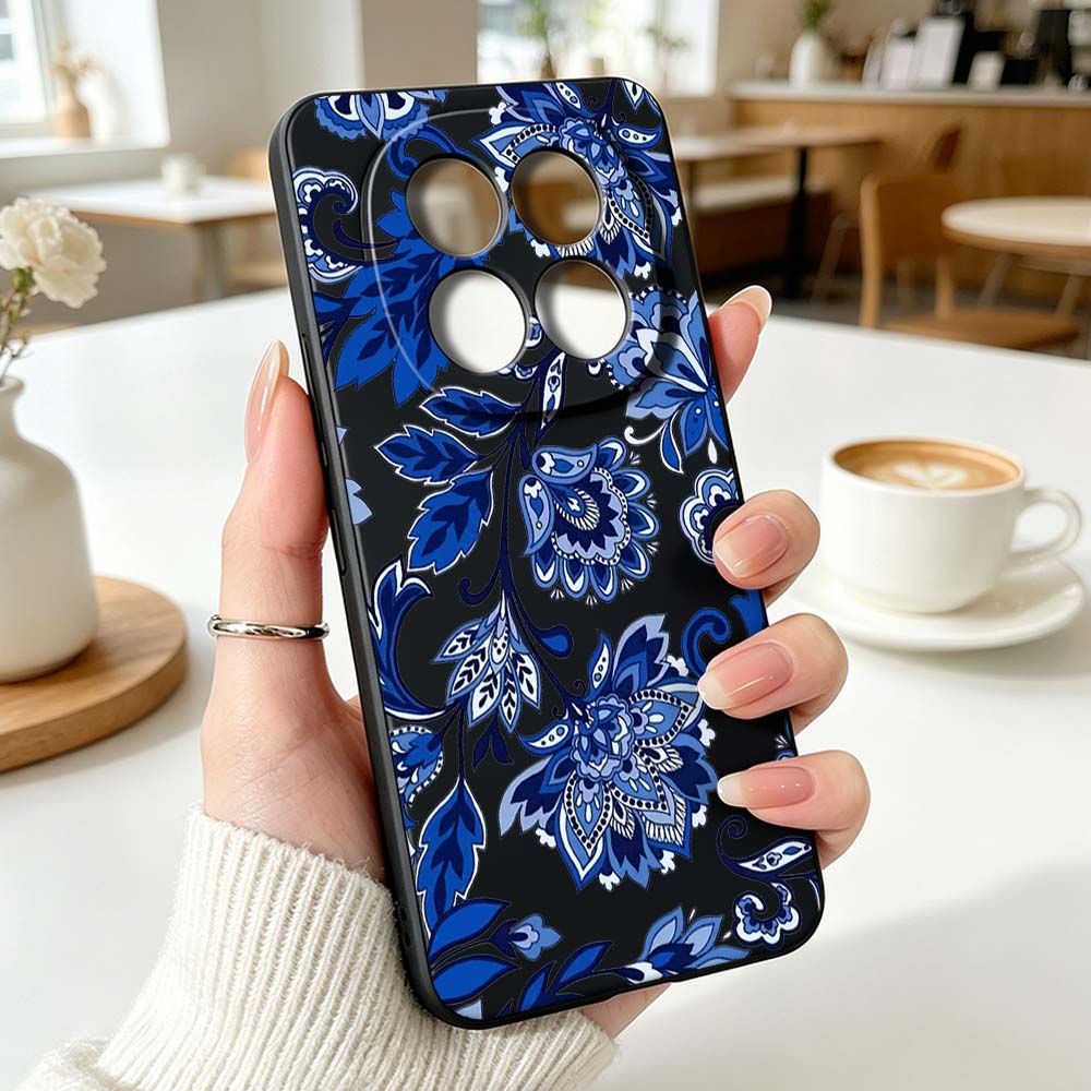 Casing Ponsel Pola Bunga Desai - Vintage Floral Pattern Soft Case ulasan dan harga