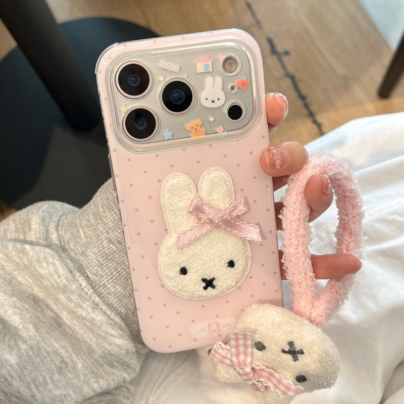 Casing HP Miffy Lucu Kartun Im - Cute Cartoon Wrist Strap Silicone Case ulasan dan harga
